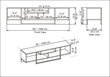 TV galdiņš Asir, 150x35,2x40 cm, melns/balts cena un informācija | TV galdiņi | 220.lv