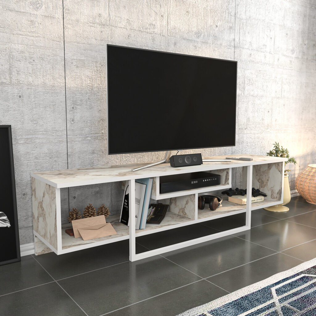 TV galdiņš Asir, 150x35,2x40 cm, balts cena un informācija | TV galdiņi | 220.lv