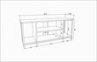 TV galdiņš Asir, 120x35x50,8 cm, balts/bēšs cena un informācija | TV galdiņi | 220.lv