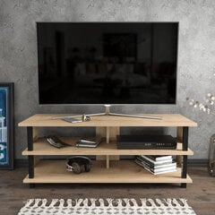 TV galdiņš Asir, 120x44,6x47,4 cm, melns/brūns цена и информация | Тумбы под телевизор | 220.lv