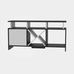 TV galdiņš Asir, 120x29,9x60,6 cm, pelēks/balts cena un informācija | TV galdiņi | 220.lv