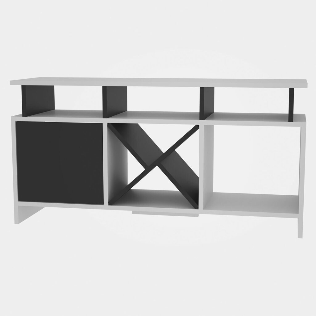TV galdiņš Asir, 120x29,9x60,6 cm, balts/pelēks cena un informācija | TV galdiņi | 220.lv
