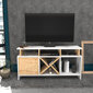 TV galdiņš Asir, 120x29,9x60,6 cm, balts/bēšs cena un informācija | TV galdiņi | 220.lv