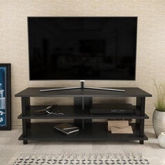 TV galdiņš Asir, 120x44,6x47,4 cm, melns/pelēks цена и информация | Тумбы под телевизор | 220.lv