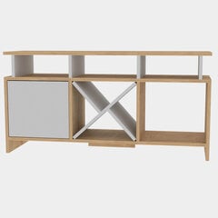 TV galdiņš Asir, 120x29,9x60,6 cm, bēšs/balts cena un informācija | TV galdiņi | 220.lv