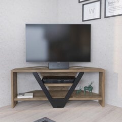 TV galdiņš Asir, 90x35x36,8 cm, gaiši brūns/melns цена и информация | Тумбы под телевизор | 220.lv