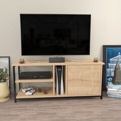 TV galdiņš Asir, 120x35,3x50,8 cm, bēšs/melns цена и информация | Тумбы под телевизор | 220.lv