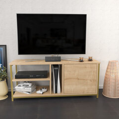 TV galdiņš Asir, 120x35,3x50,8 cm, zelta/bēšs cena un informācija | TV galdiņi | 220.lv