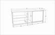 TV galdiņš Asir, 120x35,3x50,8 cm, balts/brūns cena un informācija | TV galdiņi | 220.lv