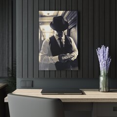Картина из закаленного стекла Мужчина в шляпе цена и информация | Картины | 220.lv