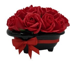 Ziepju rožu pušķis keramikas vannā cena un informācija | Ziepes | 220.lv