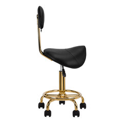 Krēsls skaistumkopšanas meistaram 6001-G, melns/zelta cena un informācija | Mēbeles skaistumkopšanas saloniem | 220.lv