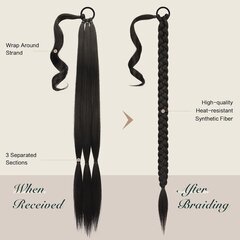 Накладные пряди волос для женщин Feshfen, 65 см цена и информация | Набор аксессуаров для волос | 220.lv
