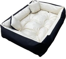 Gulta suņiem WBM, 100x75 cm, smilšu/melns cena un informācija | Suņu gultas, spilveni, būdas | 220.lv