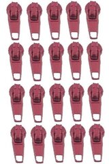 Spirālveida rāvējslēdzēji Nr.3 (4 mm) slēdzene, 20 gab., tumši sarkans cena un informācija | Šūšanas piederumi | 220.lv