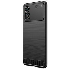 Carbon cieta silikona TPU apvalks melns Poco X4 Pro цена и информация | Чехлы для телефонов | 220.lv