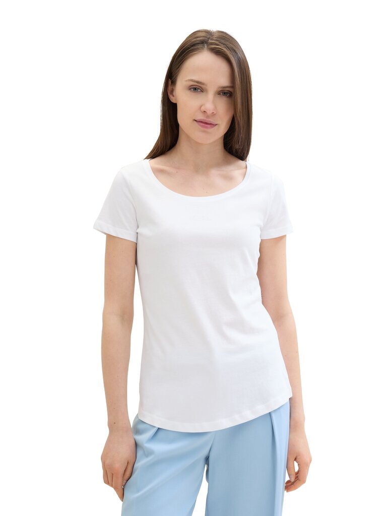 Tom Tailor sieviešu t-krekls, balts cena un informācija | T-krekli sievietēm | 220.lv