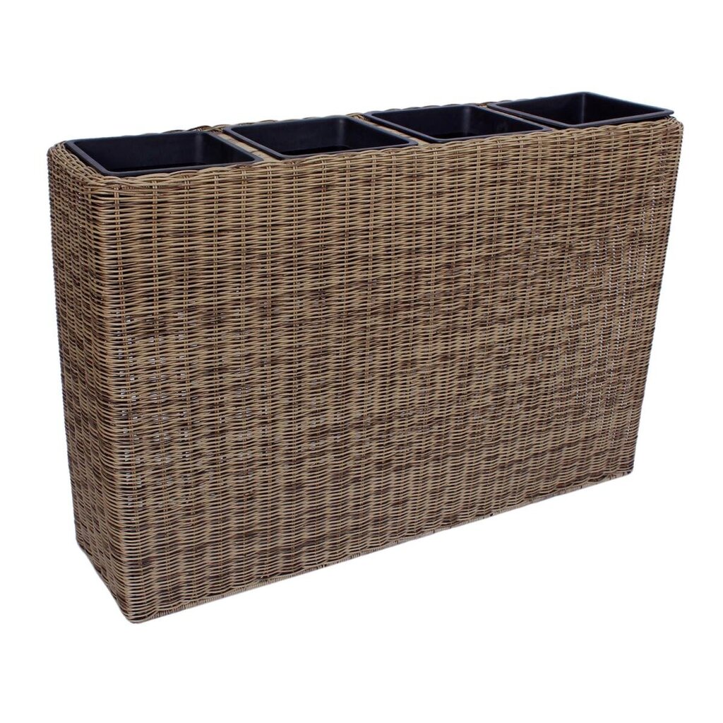 Puķu kaste Wicker, 89x24x60 cm cena un informācija | Puķu podi | 220.lv