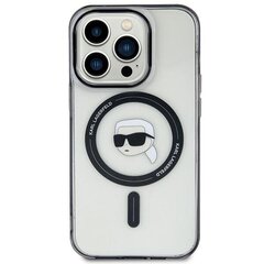 Karl Lagerfeld KLHMP15SHKHNOTK iPhone 15 6.1" transparent hardcase IML Karl`s Head MagSafe цена и информация | Чехлы для телефонов | 220.lv