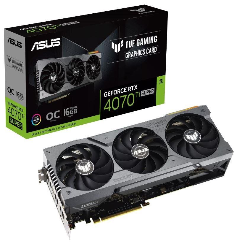 Asus TUF Gaming GeForce RTX 4070 Ti Super OC Edition cena un informācija | Videokartes (GPU) | 220.lv