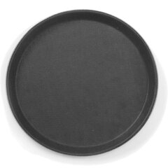 Поднос для официанта противоскользящий, круглый, диаметр. 35см - черный цена и информация | Кухонные принадлежности | 220.lv