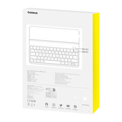 Baseus iPad 10.2 2019/2020/2021 korpuss Brilliance ar BT 5.3 tastatūru un Type-C kabeli, melns P40112602111-01 cena un informācija | Somas portatīvajiem datoriem | 220.lv