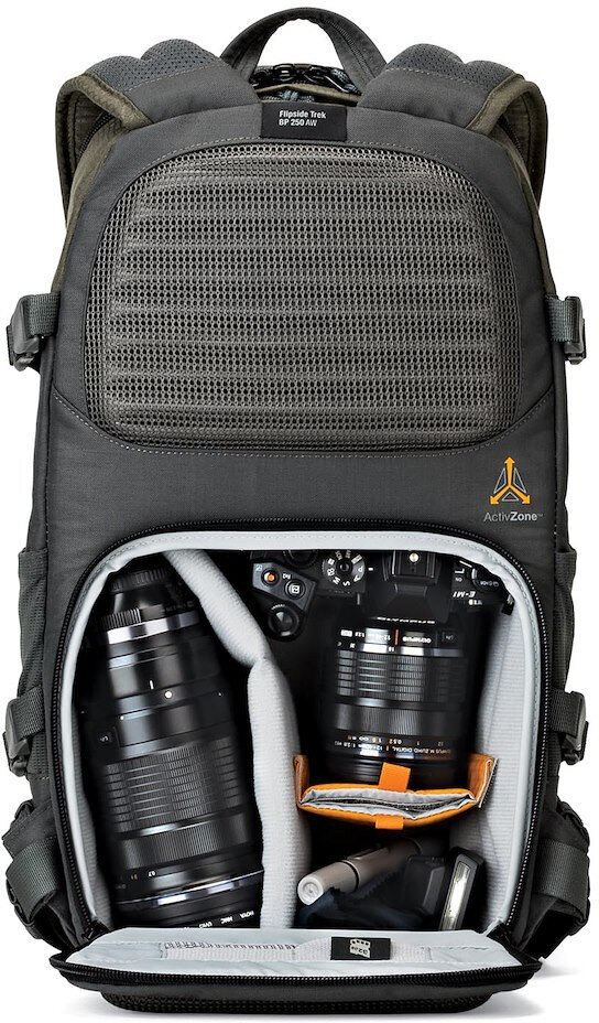 Lowepro Flipside Trek BP 250 AW, pelēka ND204468LV cena un informācija | Somas fotokamerām | 220.lv