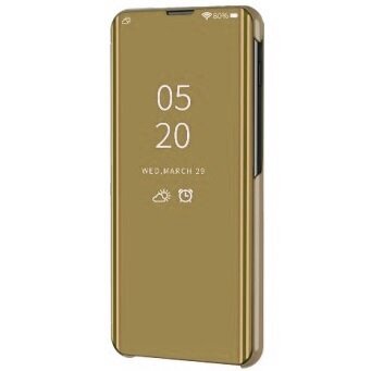 Plastmasas atvērams maciņš - zelta Galaxy A22 5G цена и информация | Telefonu vāciņi, maciņi | 220.lv