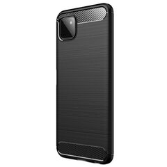 „Carbon“ твердый силиконовый чехол (TPU) - черный (Galaxy S20 Ultra) цена и информация | Чехлы для телефонов | 220.lv