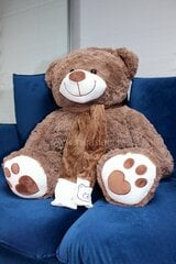 Плюшевый медведь Рудольф 100 см, темно-коричневый цена и информация | Мягкие игрушки | 220.lv