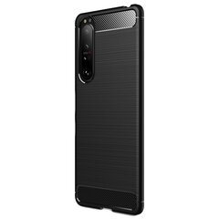 „Carbon“ kieto silikono (TPU) dėklas - juodas (Xperia 1 III) цена и информация | Чехлы для телефонов | 220.lv