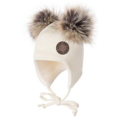 Детская шапка из мериносовой шерсти Pipu Lenne, белый цена и информация | Шапки, перчатки, шарфы для девочек | 220.lv