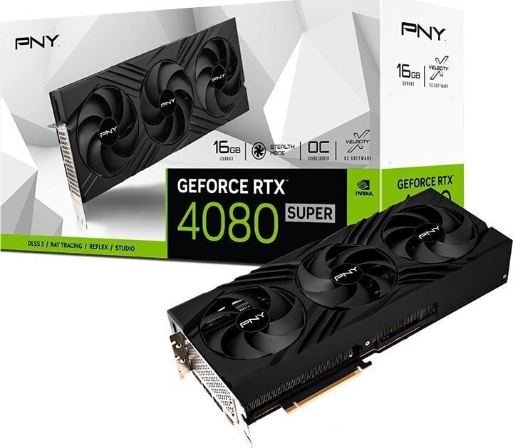 PNY GeForce RTX 4080 Super OC LED TF Verto (VCG4080S16TFXPB1-O) цена и информация | Videokartes (GPU) | 220.lv