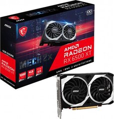MSI Radeon RX 6500 XT Mech 2X OC (R6500XTM2X4C) cena un informācija | Videokartes (GPU) | 220.lv