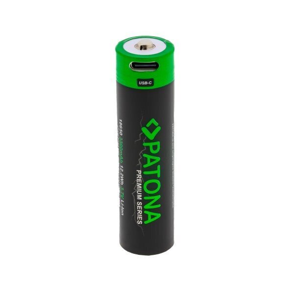 Patona akumulators 18650 Li-lon 3300mAh 3,7V s USB-C cena un informācija | Akumulatori fotokamerām | 220.lv