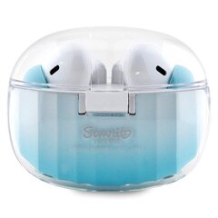 Hello Kitty słuchawki Bluetooth HKTWSHDGKEQ TWS + stacja dokująca niebieski|blue Gradient Electroplating Logo цена и информация | Наушники | 220.lv