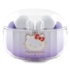 Hello Kitty słuchawki Bluetooth HKTWSHDGKEU TWS + stacja dokująca fioletowy|purple Gradient Electroplating Logo цена и информация | Наушники | 220.lv