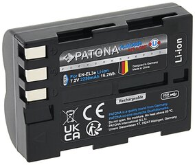 Patona akumulators pro foto Nikon EN-EL3E 2250mAh Li-Ion Platinum USB-C cena un informācija | Akumulatori videokamerām | 220.lv