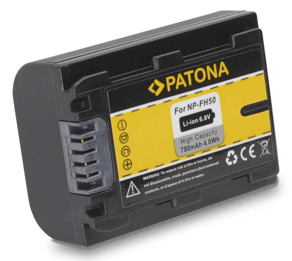 Patona akumulators pro digitālā kamera Sony NP-FH50 700mAh cena un informācija | Akumulatori videokamerām | 220.lv