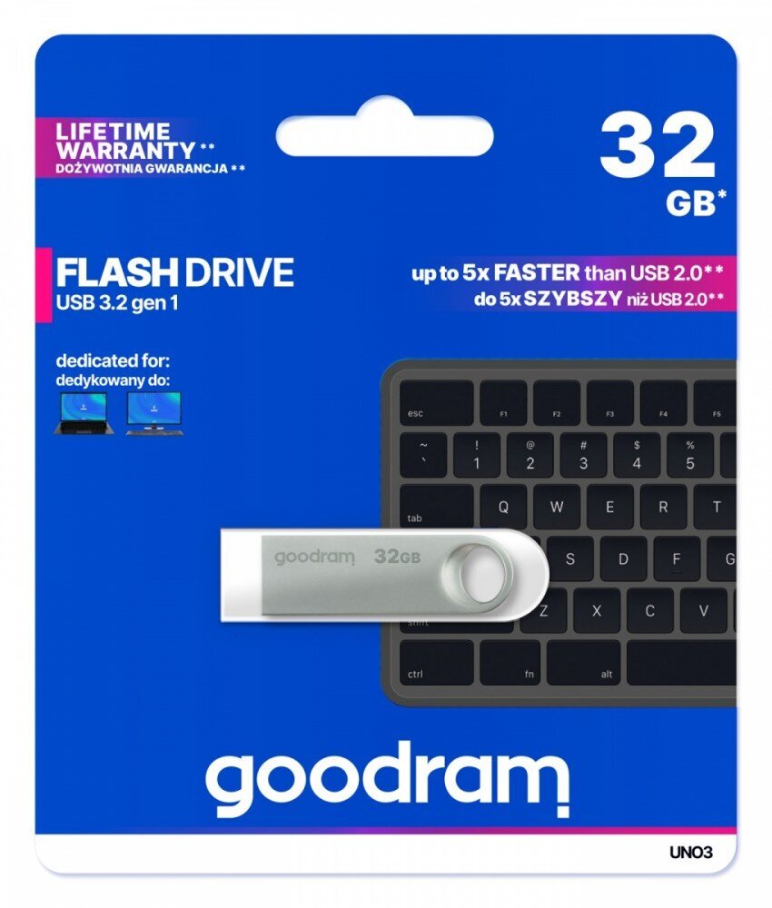 Goodram UNO3-0320S0R11 цена и информация | USB Atmiņas kartes | 220.lv