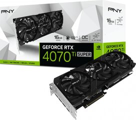 PNY GeForce RTX 4070 Ti Super 16GB OC TF Verto (VCG4070TS16TFXPB1-O) цена и информация | Видеокарты (GPU) | 220.lv