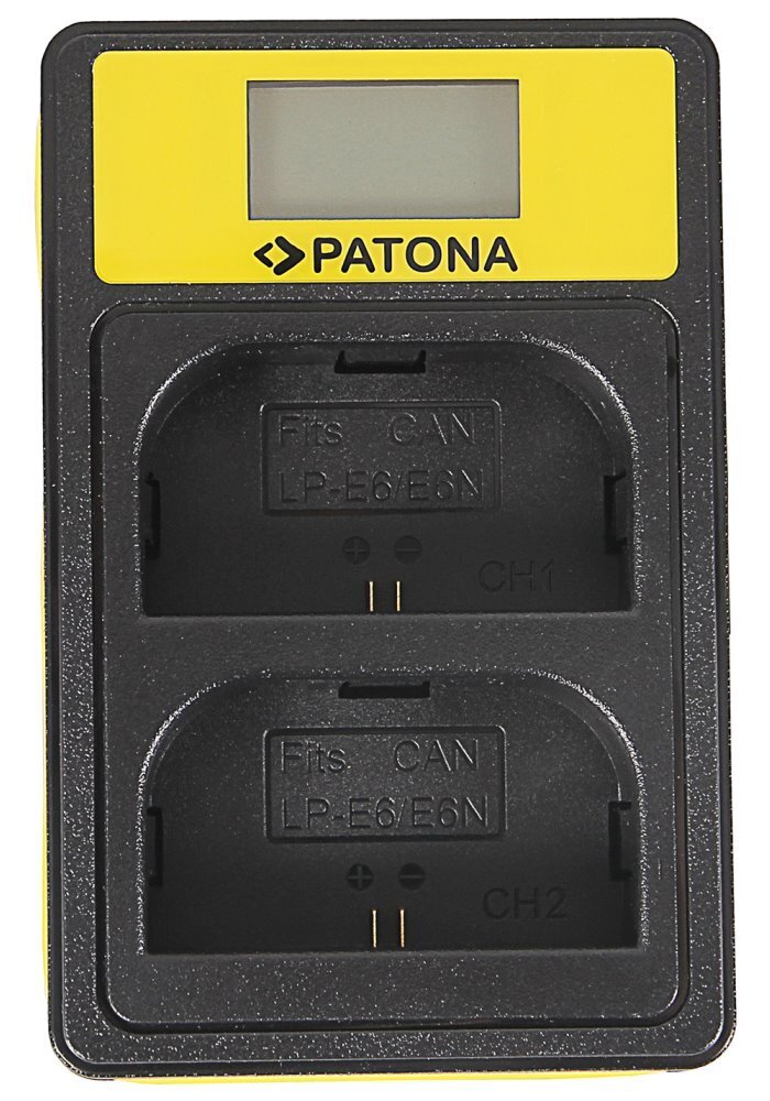 Patona Foto Dual Canon LP-E6 s LCD,USB cena un informācija | Akumulatori videokamerām | 220.lv