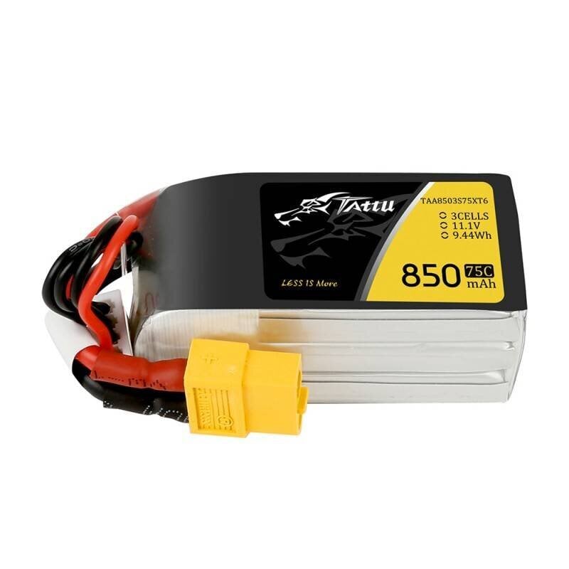 Akumulators Tattu 850mAh 11.1V 75C 3S1P Konektor XT60 cena un informācija | Akumulatori | 220.lv