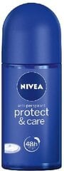 Дезодорант-антиперспирант NIVEA Protect&Care ролик, для женщин 50 мл цена и информация | Дезодоранты | 220.lv