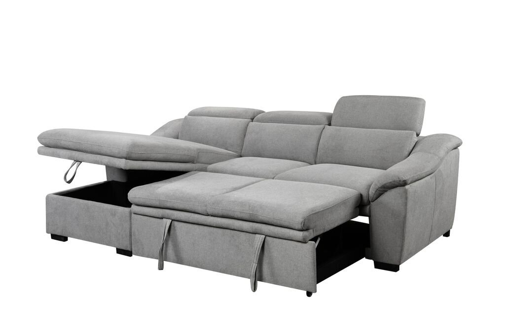 Dīvāns SOLIS - 3-vietīgs stūra dīvāns ar izvelkamu gultas funkciju (eirogrāmata). cena un informācija | Stūra dīvāni | 220.lv