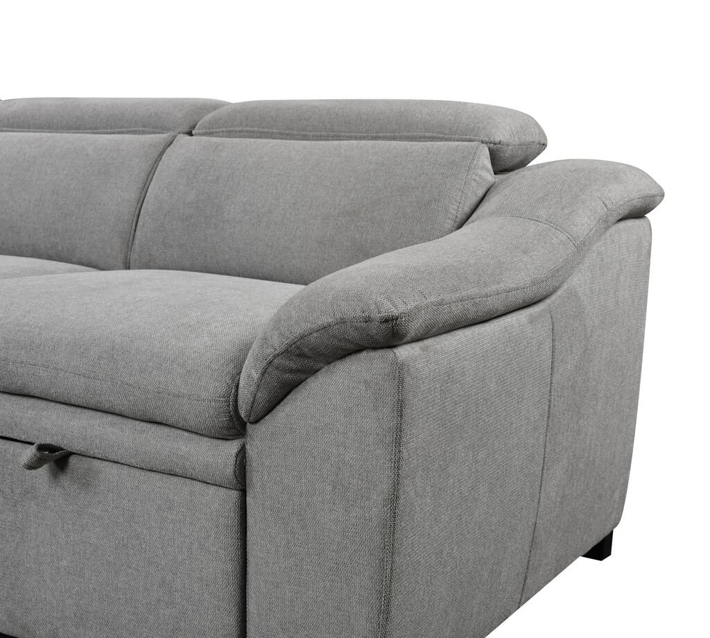 Dīvāns SOLIS - 3-vietīgs stūra dīvāns ar izvelkamu gultas funkciju (eirogrāmata). цена и информация | Stūra dīvāni | 220.lv