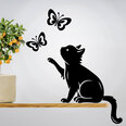 Cat Butterflies vinila uzlīme sienām