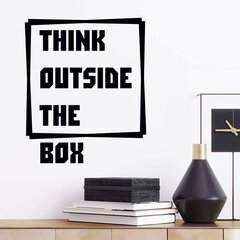 Think Outside The Box Vinila motivējoša, iedvesmojoša citātu sienas uzlīme cena un informācija | Dekoratīvās uzlīmes | 220.lv