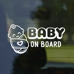 Виниловая наклейка на окно Baby on board цена и информация | Авто принадлежности | 220.lv