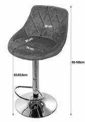 Барные стулья - зеленый бархат / хромированное основание x 2 шт. цена и информация | Стулья для кухни и столовой | 220.lv